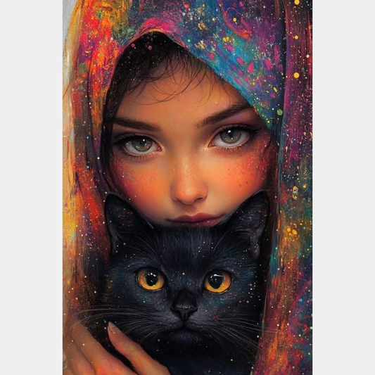 Niña con gato | 40 x 60cm
