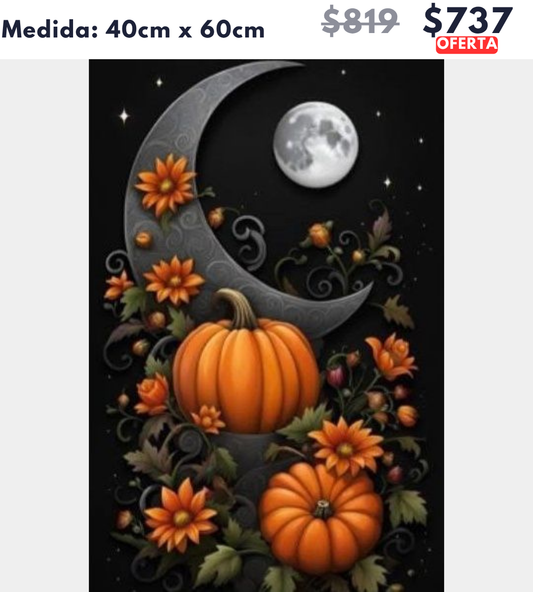 luna con calabazas 40 x 60 | Aparta con $100 / Resta $637