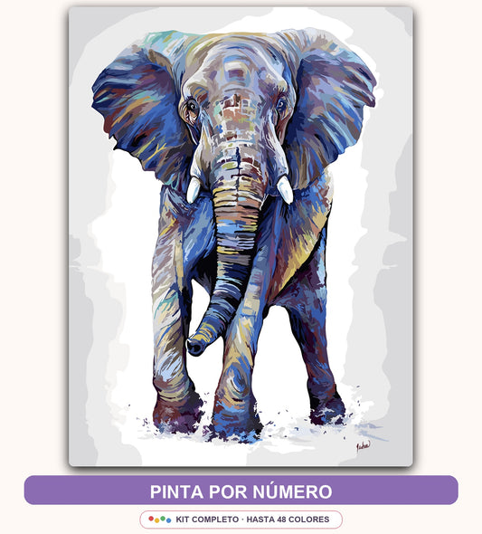 Elefante Azul Acuarela | 30 x 40 cm
