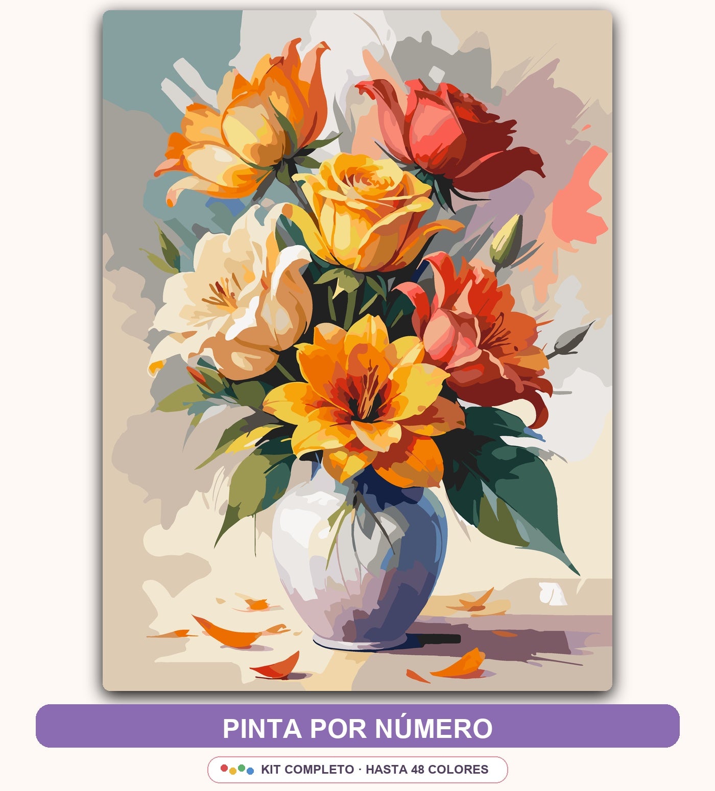 Flores de Otoño en Jarrón | 30 x 40 cm