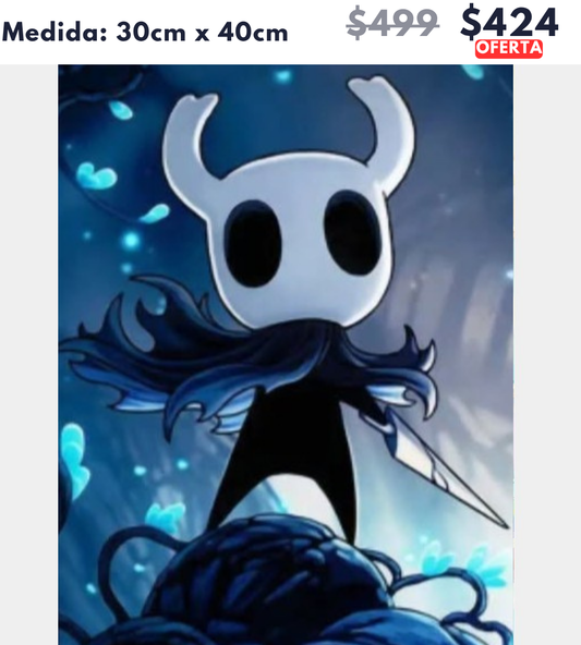 Caballero Hollow knight 30 x 40 | Aparta con $100 / Resta $324 (Copia)