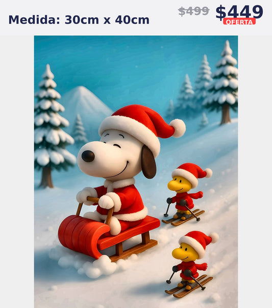 snoopy trineo navidad 30 x 40 | Aparta con $100 / Resta $299