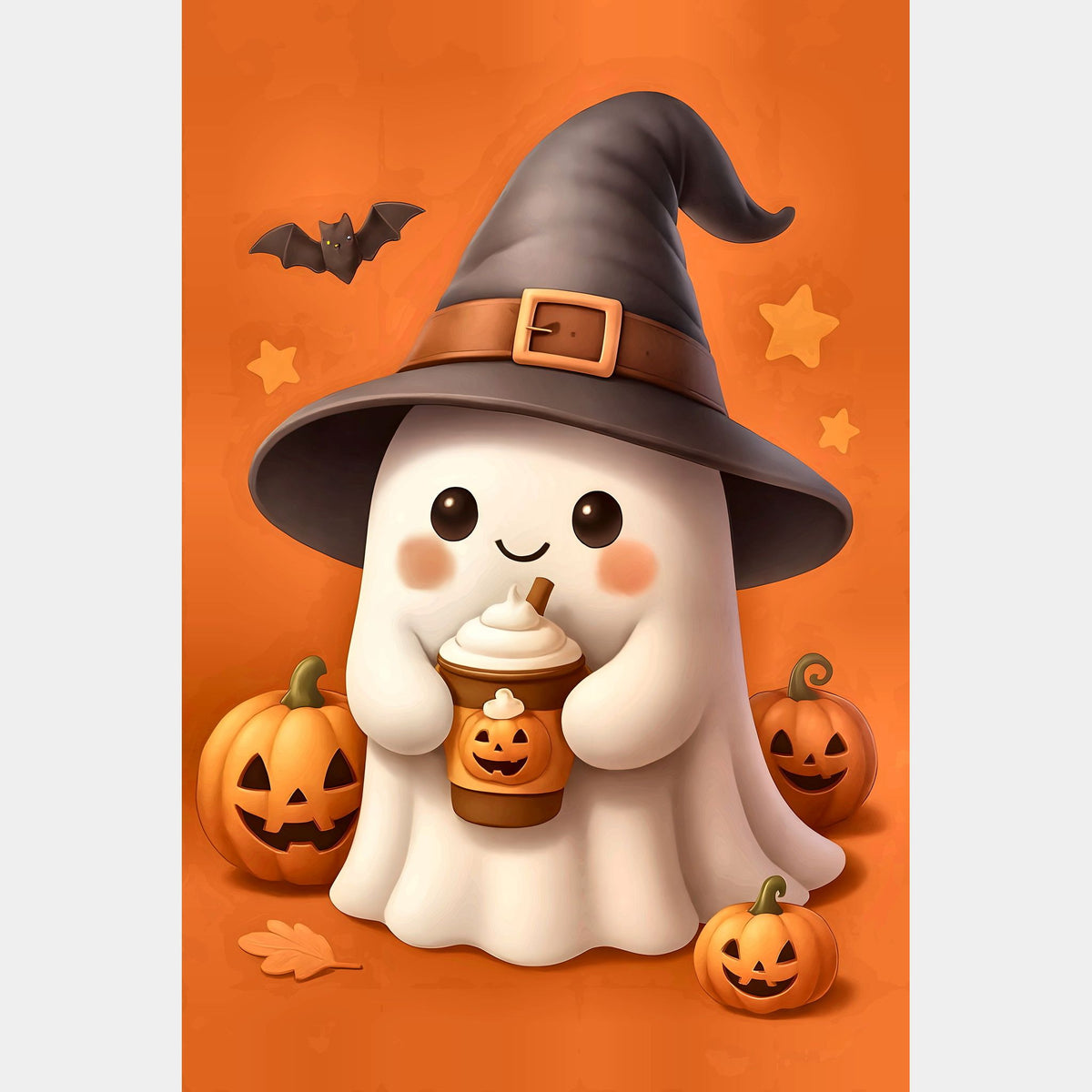 fantasma halloween tierno diamond painting 30x45