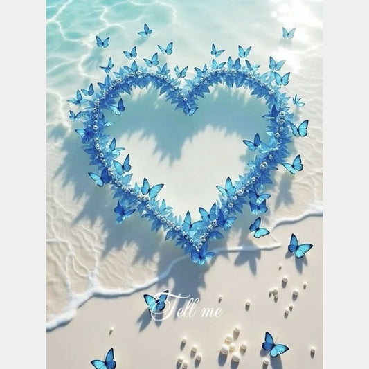 Corazón mariposa 30 x 40