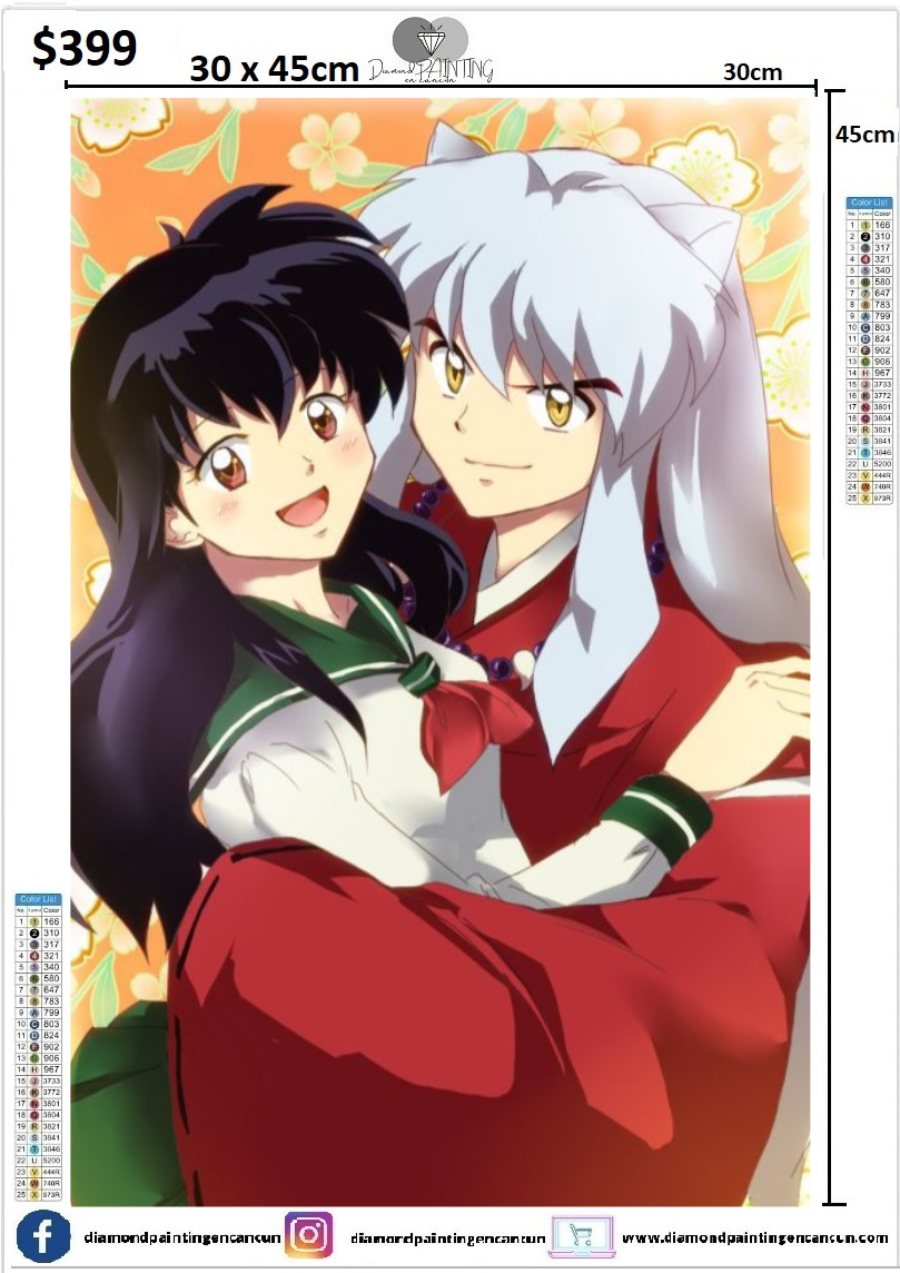 inuyasha 30 x 45cm contiene Diamantes AB