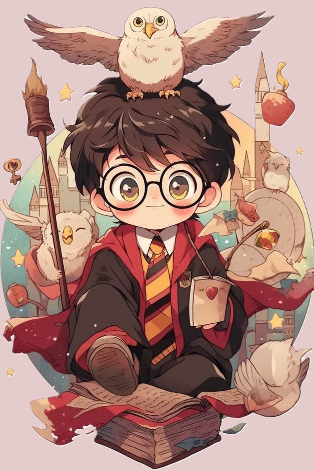 Harry Potter 30 x 45cm contiene DIAMANTES GELATINA BRILLANTE EN LA OSCURIDAD, AB Y POLVO DE HADA