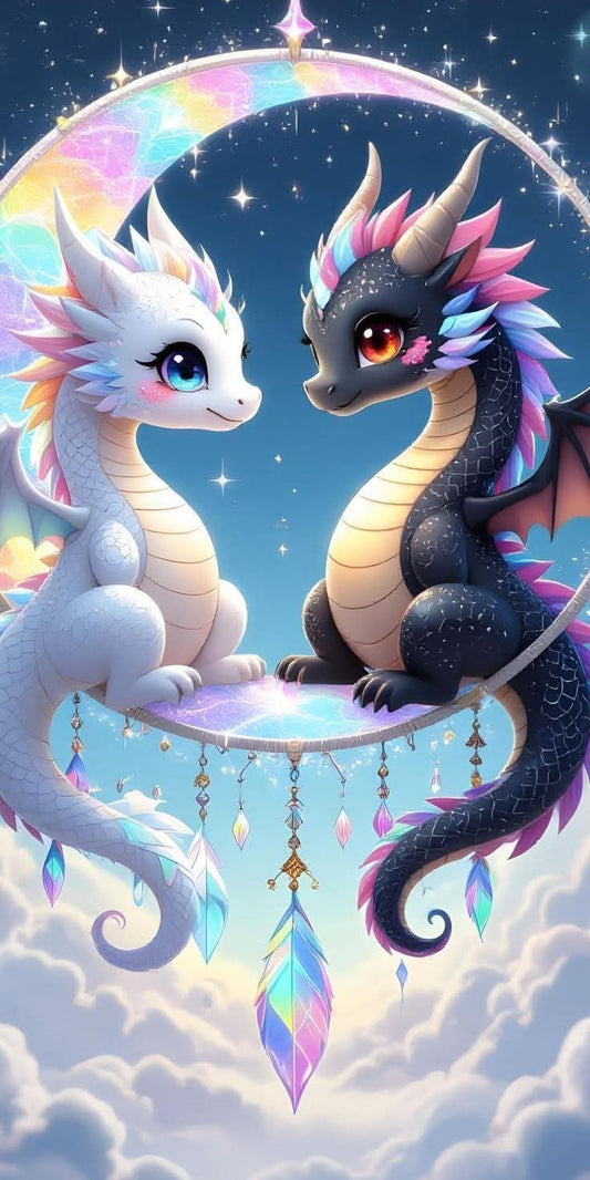 Dragones y luna 30 x 60 | Aparta con $100 / Resta $484