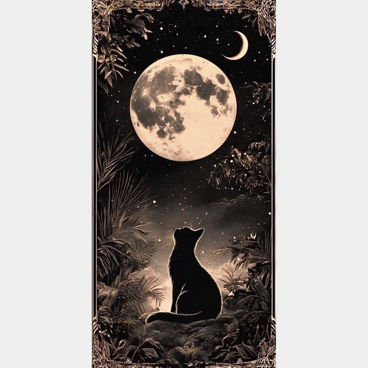 gato bajo la luna 40 x 80 | Aparta con $100 / Resta $782
