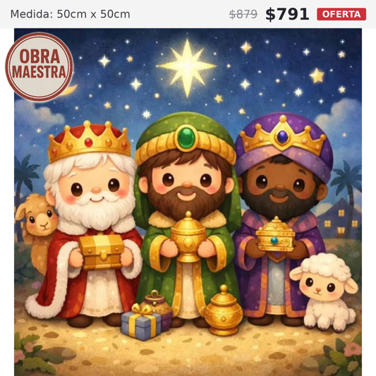 reyes magos 50 x 50 OBRA MAESTRA | Aparta con $100 / Resta $691