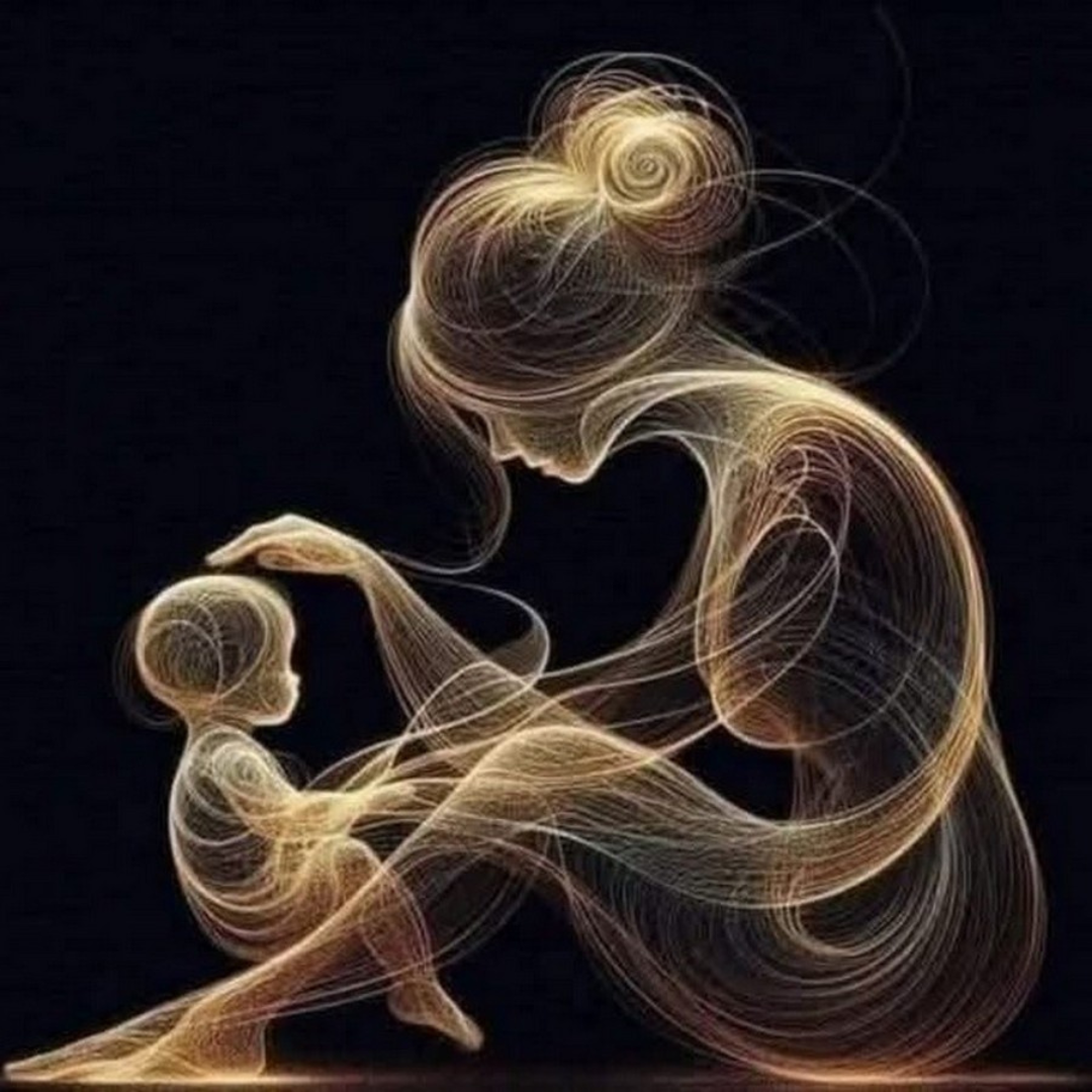 Mamá con hijo 40 x 40