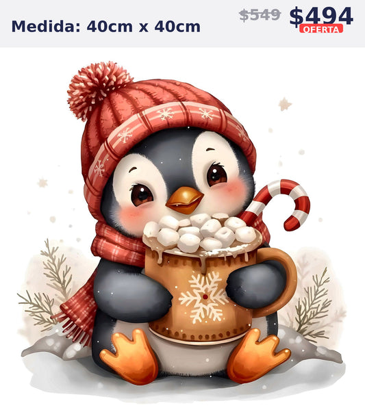 pinguino chocolate navideno 40 x 40 | Aparta con $100 / Resta $339