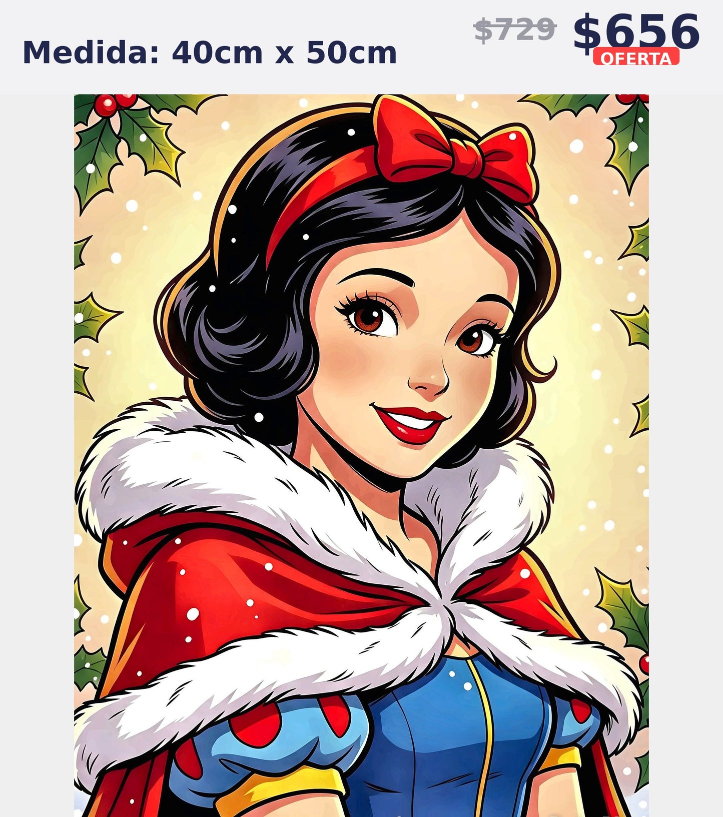 blanca nieves navidena 40 x 50 | Aparta con $100 / Resta $483