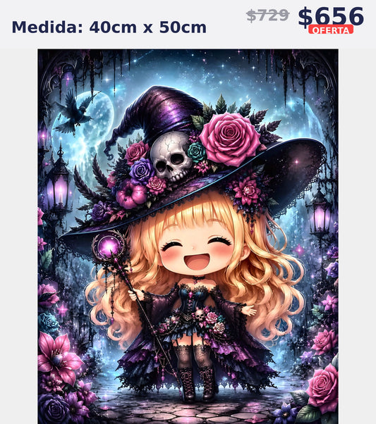 brujita halloween 40 x 50 | Aparta con $100 / Resta $483