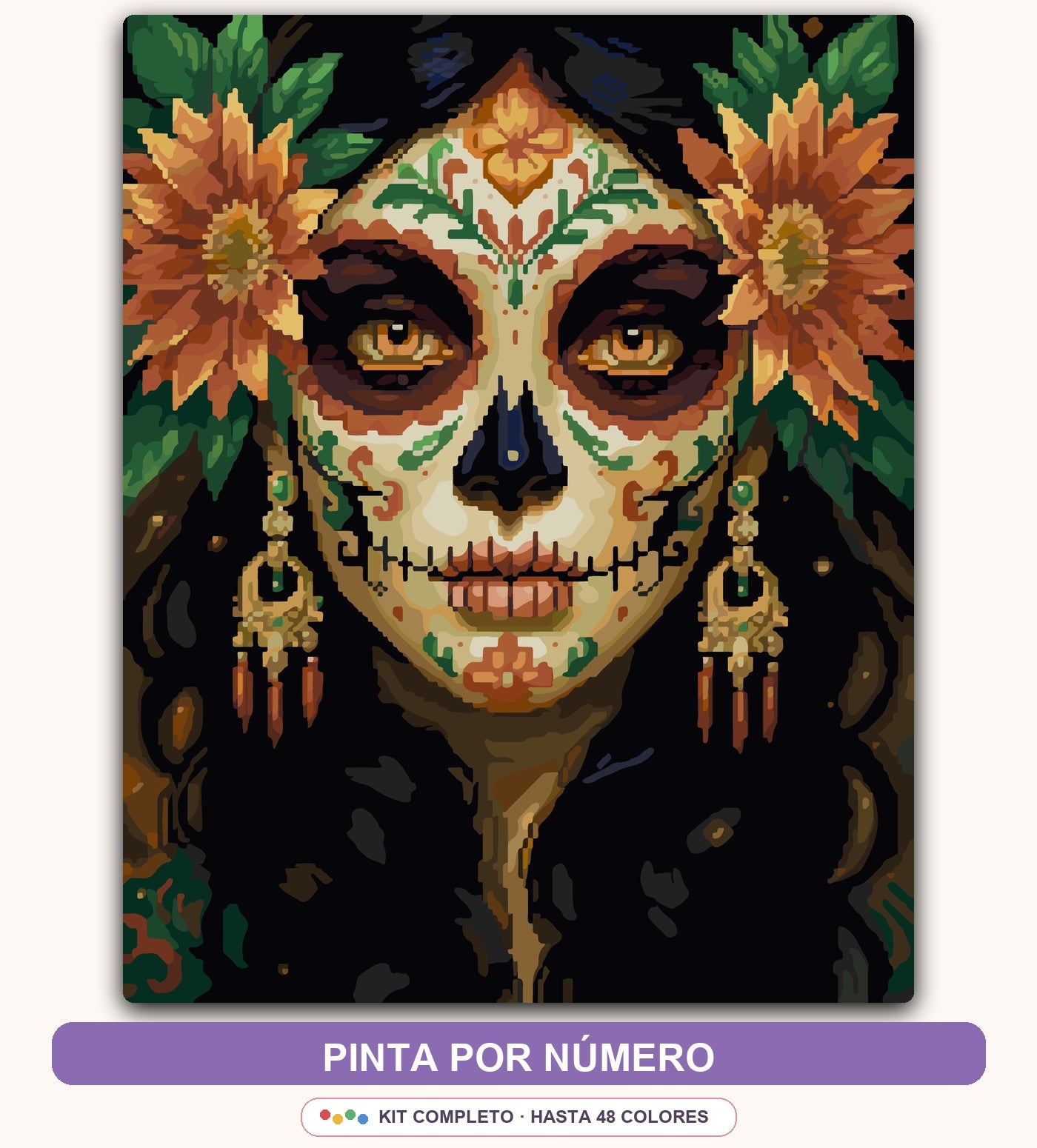 Catrina con Girasoles | 40 x 50 cm