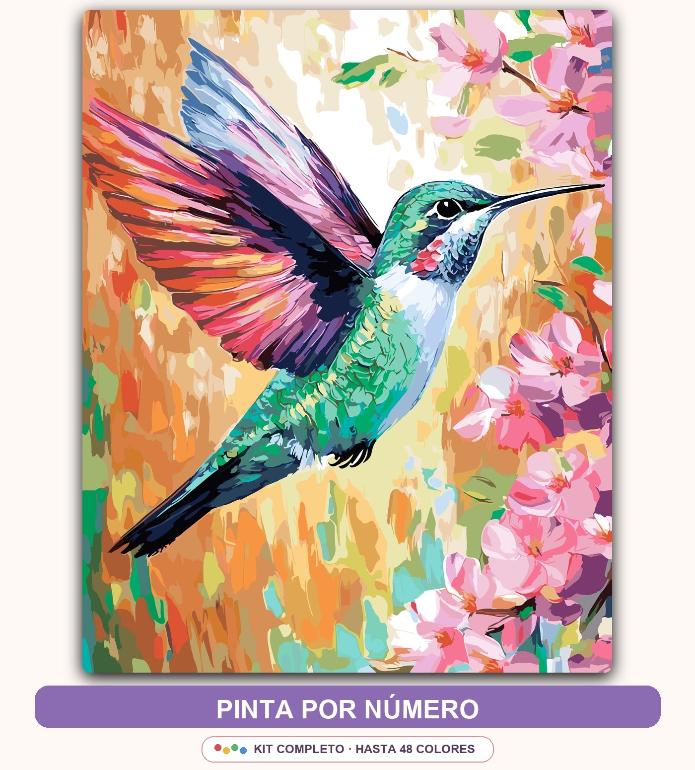Colibrí Multicolor | 40 x 50 cm