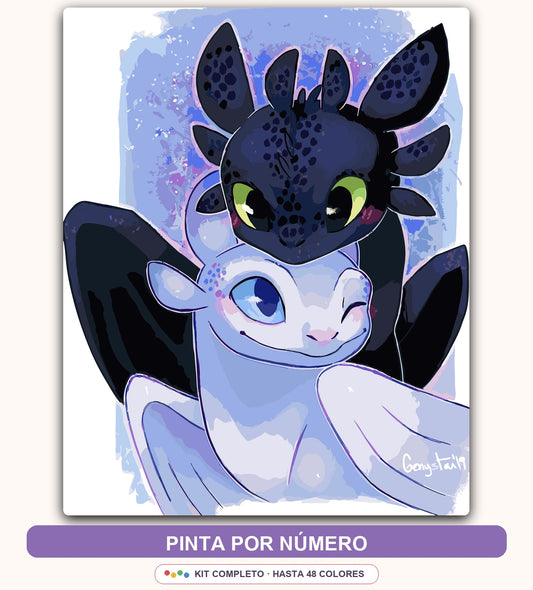 Dragones Adorables | 40 x 50 cm
