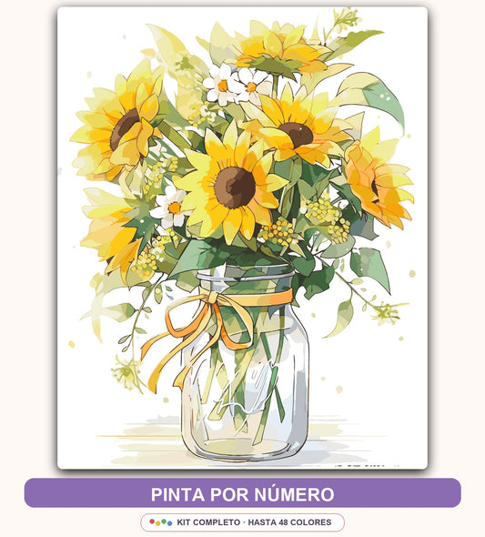 Girasoles en Frasco | 40 x 50 cm