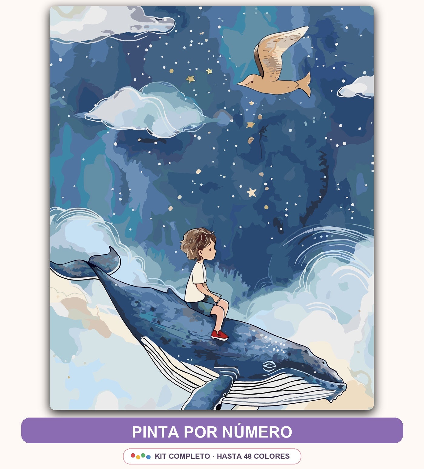 Niña sobre Ballena | 40 x 50 cm