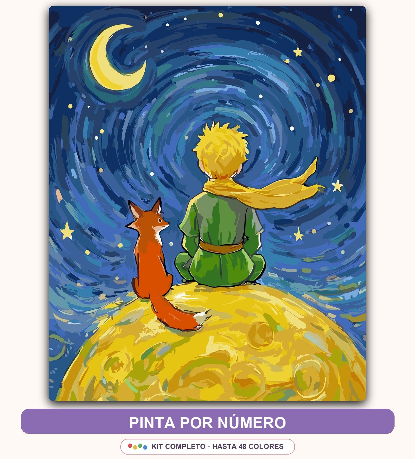 Niño en Planeta Estrellado | 40 x 50 cm