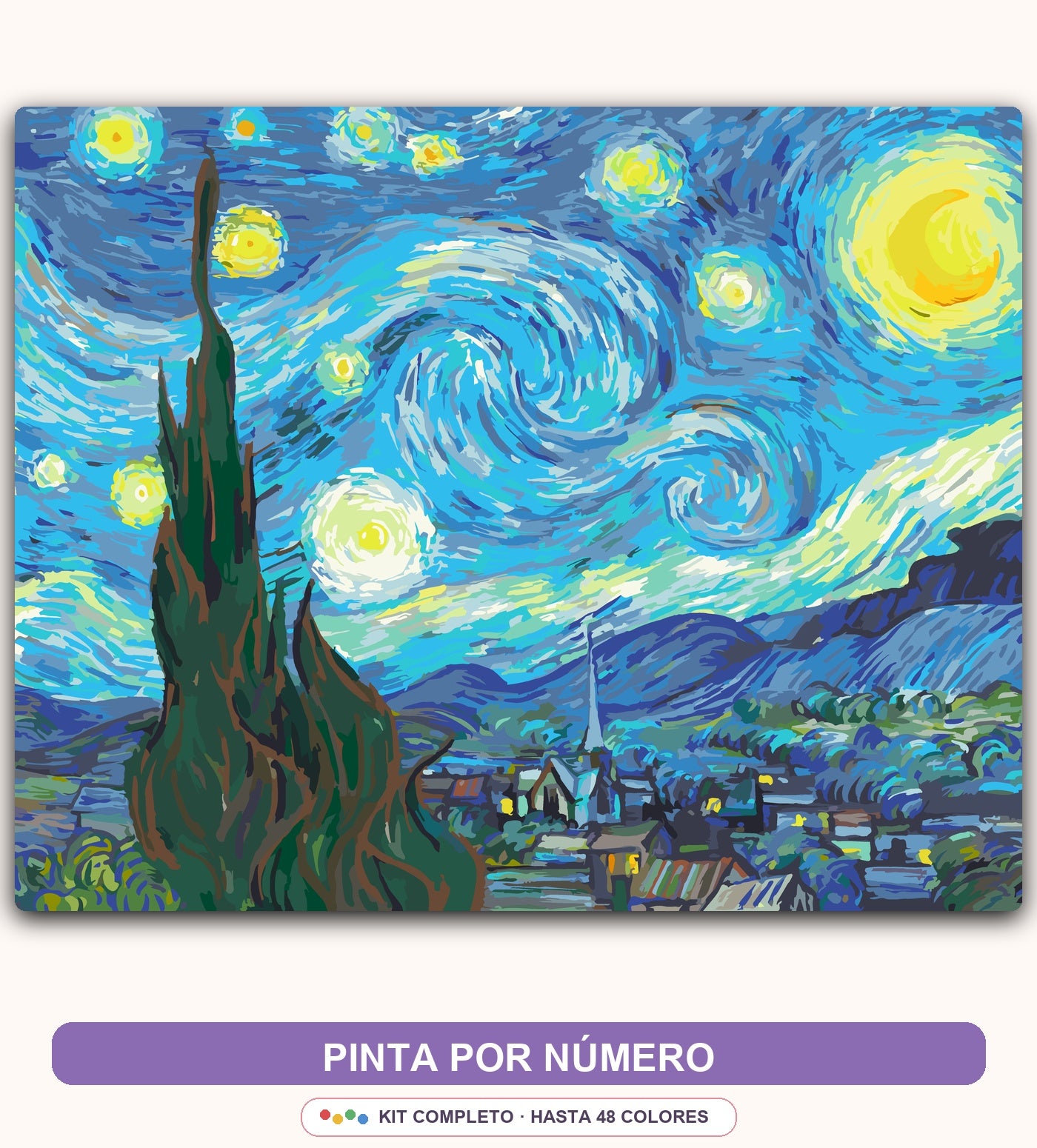Noche Estrellada Clásica | 40 x 50 cm