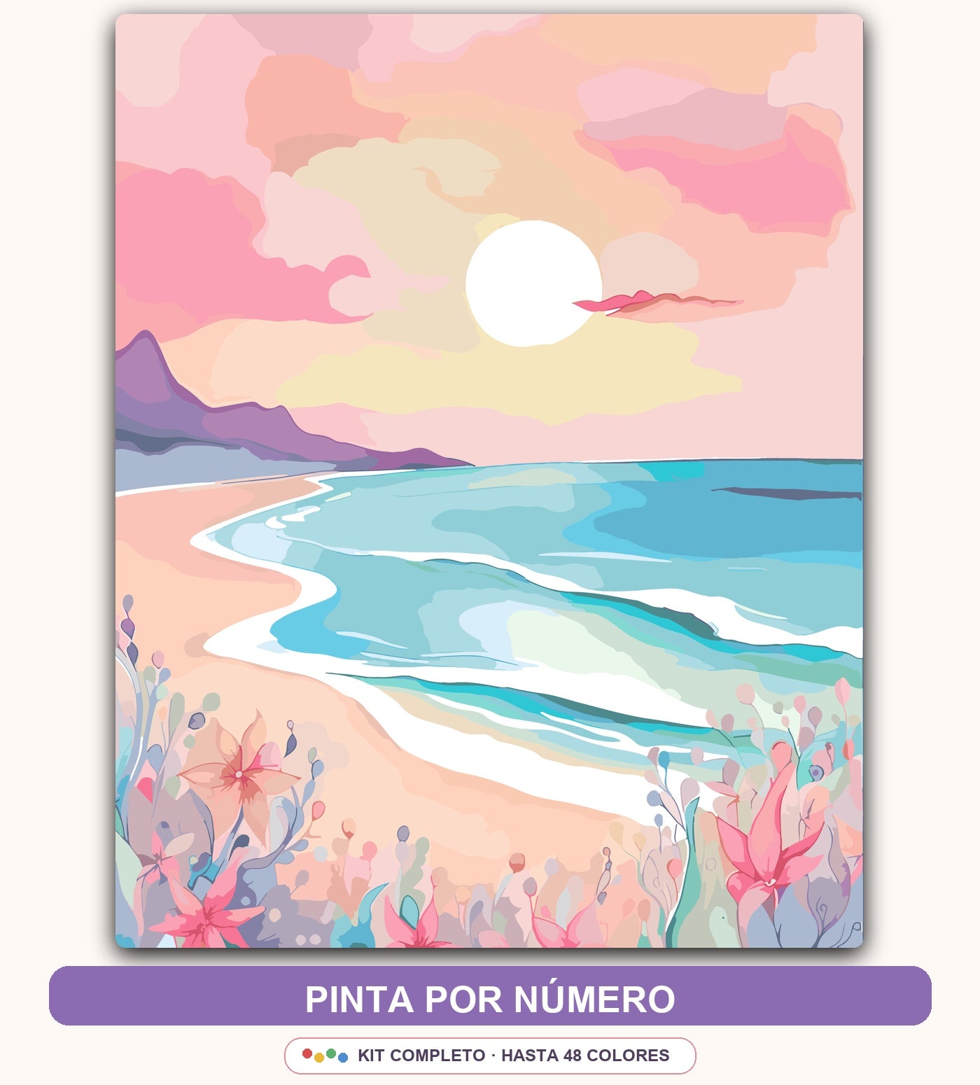 Playa Rosa al Amanecer | 40 x 50 cm