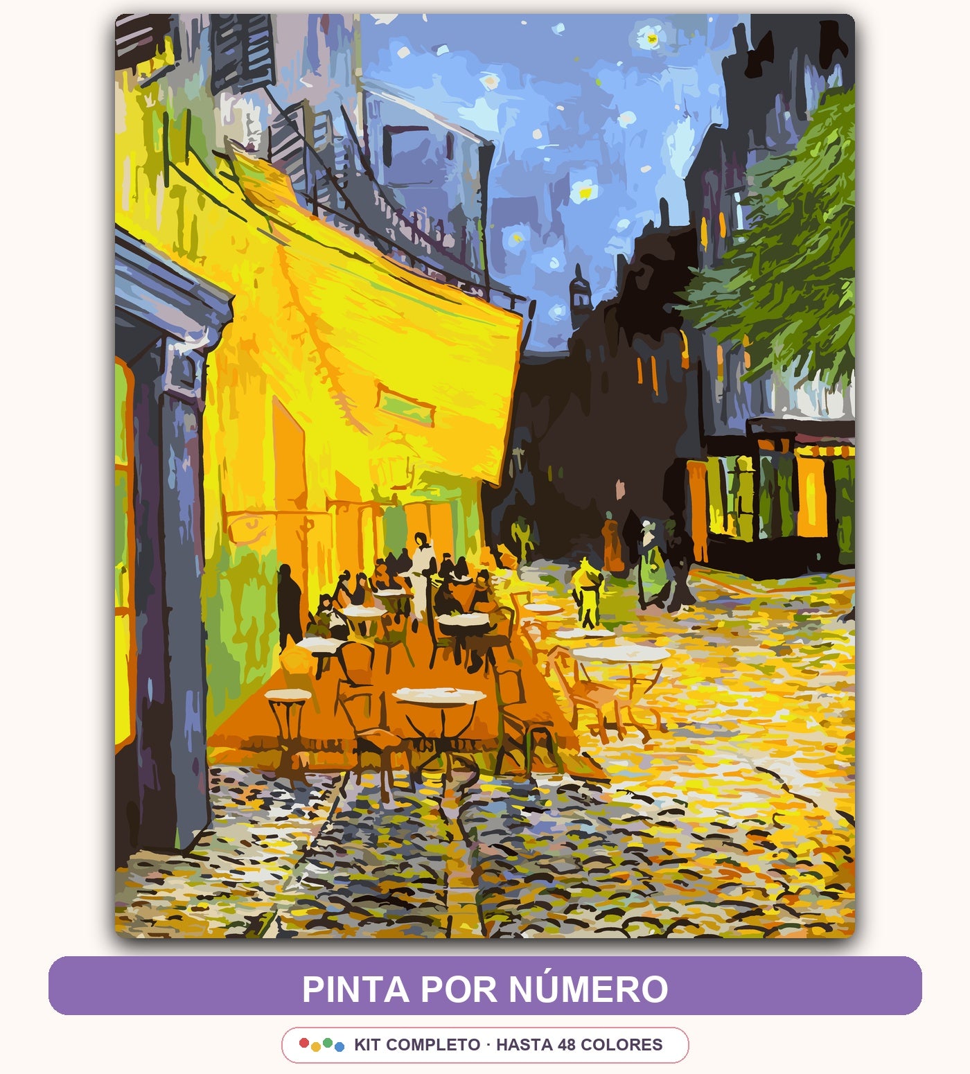 Terraza Café Nocturna | 40 x 50 cm