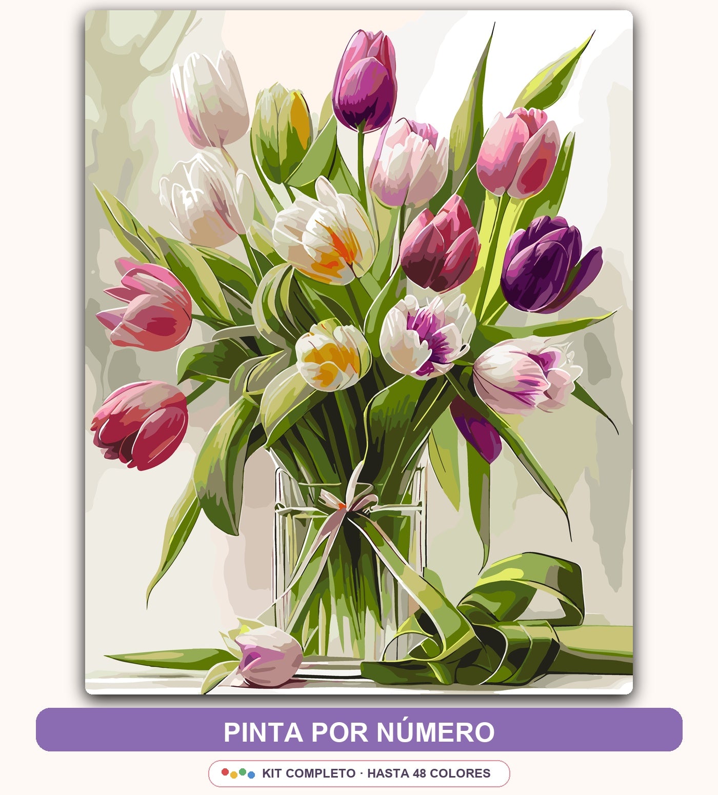 Tulipanes en Jarrón | 40 x 50 cm
