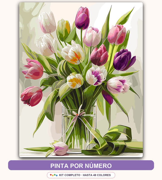 Tulipanes en Jarrón | 40 x 50 cm