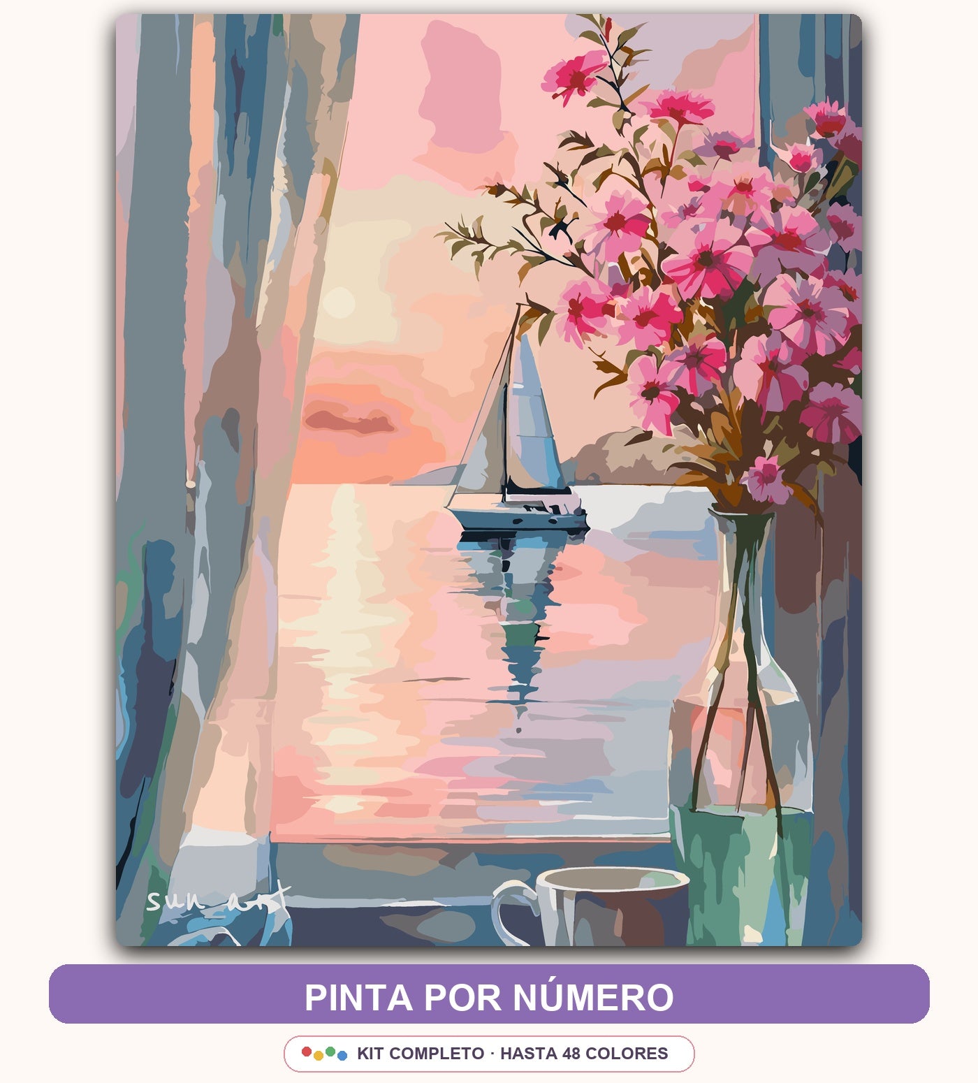 Ventana al Atardecer Marino | 40 x 50 cm