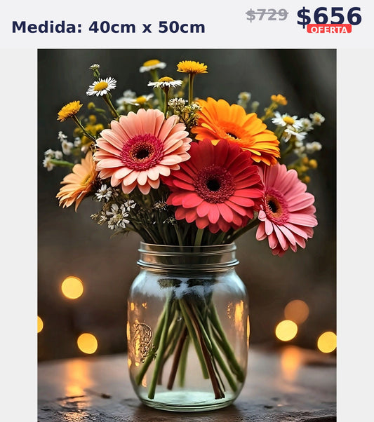 flores en frasco 40 x 50 | Aparta con $100 / Resta $483