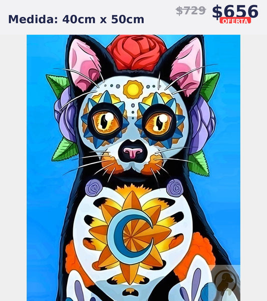 gato alebrije 40 x 50 | Aparta con $100 / Resta $483