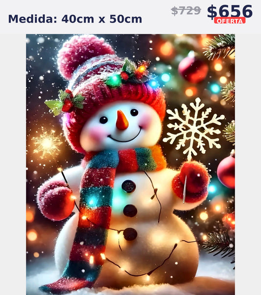 muneco de nieve luces 40 x 50 | Aparta con $100 / Resta $483