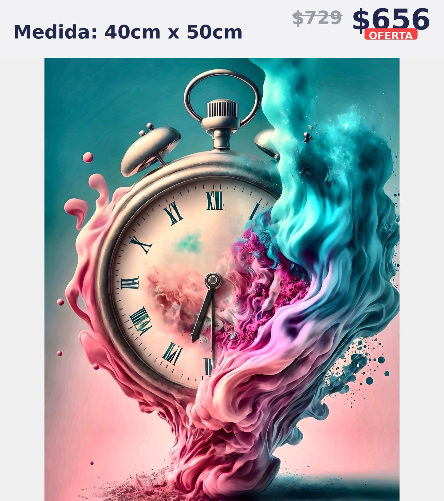 reloj abstracto 40 x 50 | Aparta con $100 / Resta $483