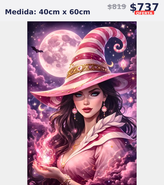 bruja rosa luna 40 x 60 | Aparta con $100 / Resta $555