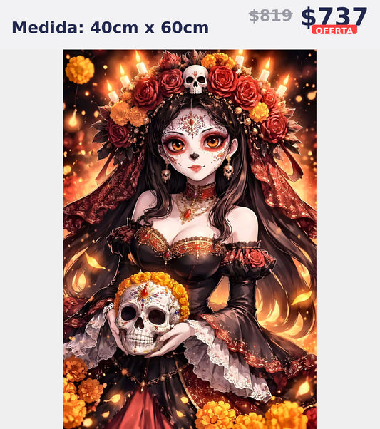catrina con calavera 40 x 60 | Aparta con $100 / Resta $555