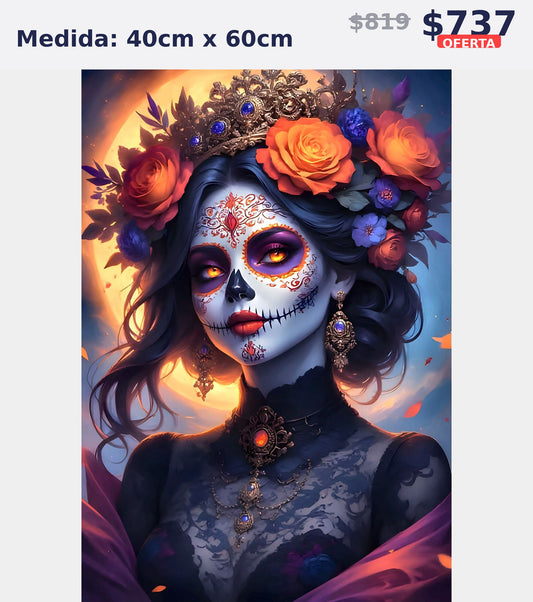 catrina corona flores 40 x 60 | Aparta con $100 / Resta $555