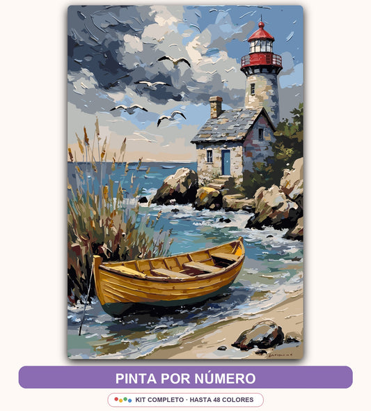 Faro con Bote | 40 x 60 cm
