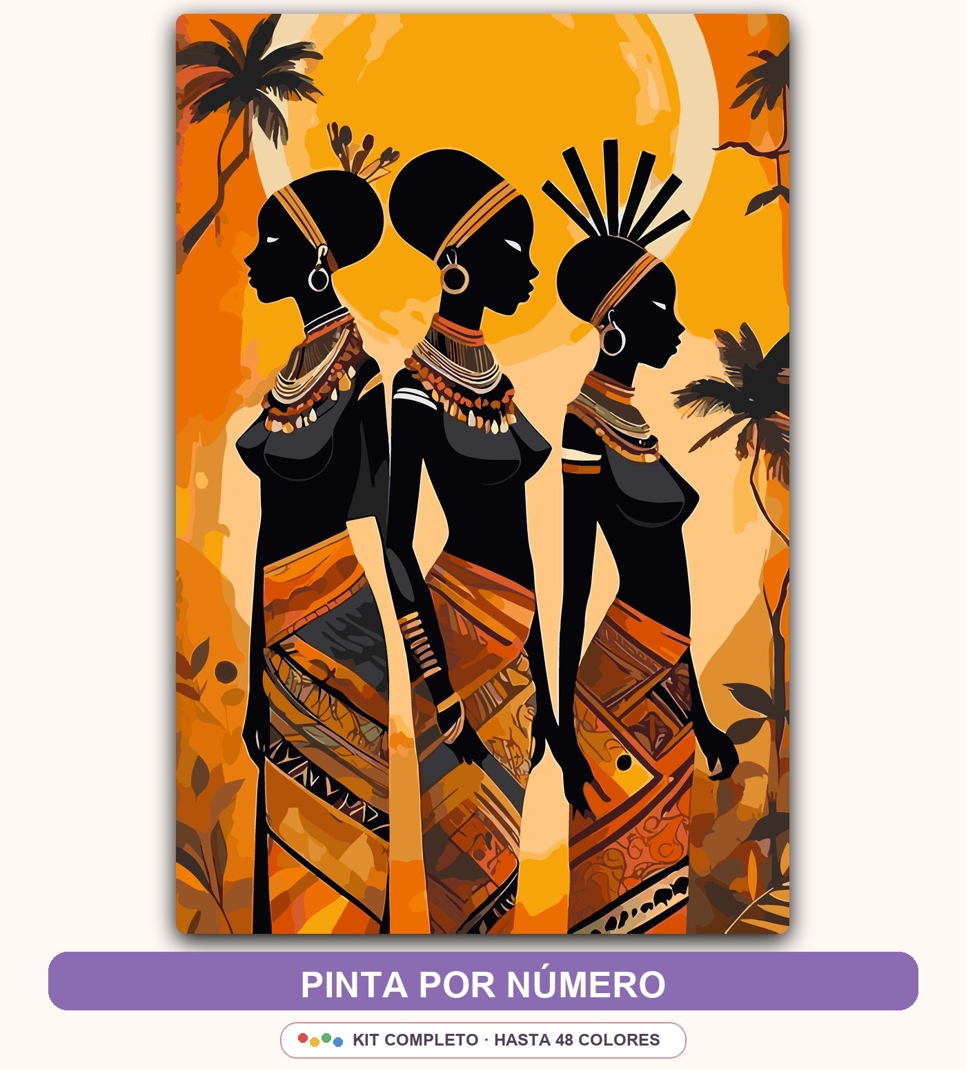 Mujeres Africanas al Atardecer | 40 x 60 cm