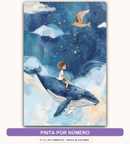 Niña sobre Ballena | 40 x 60 cm