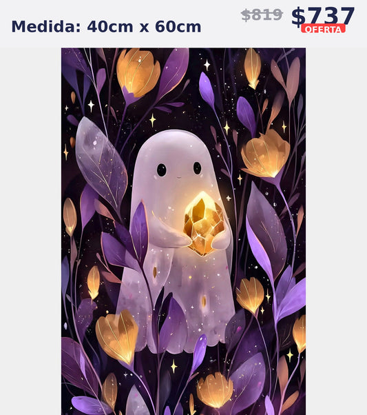 fantasma flores moradas 40 x 60 | Aparta con $100 / Resta $555
