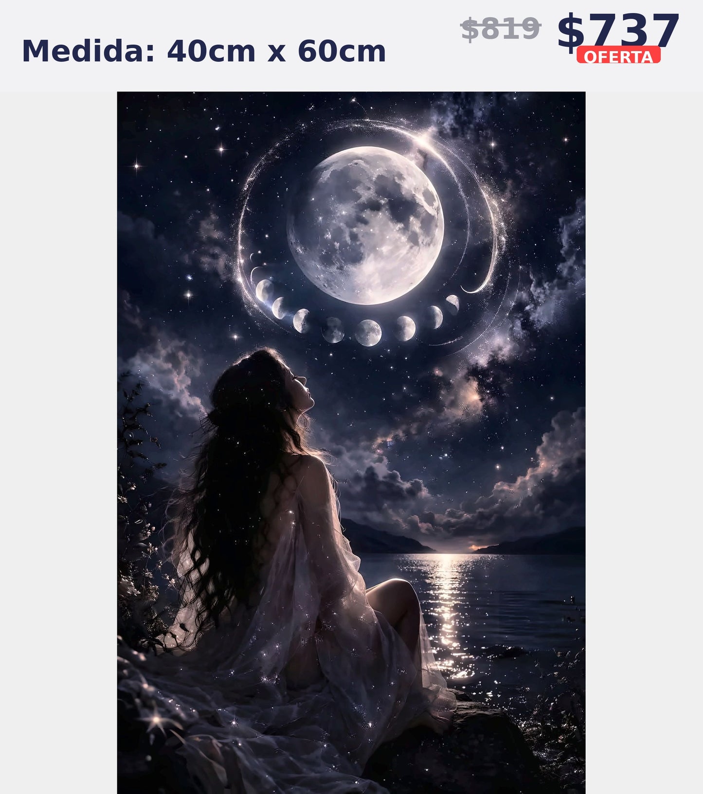 mujer luna llena 40 x 60 | Aparta con $100 / Resta $555