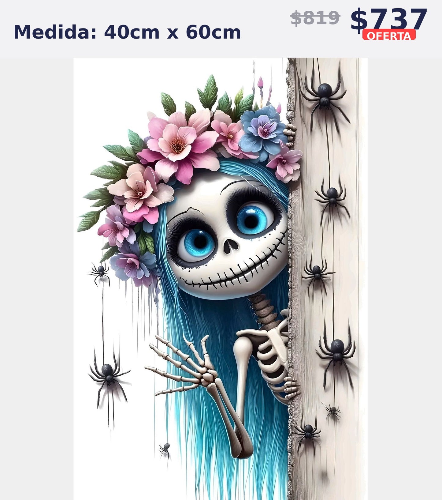 muneca catrina flores 40 x 60 | Aparta con $100 / Resta $555