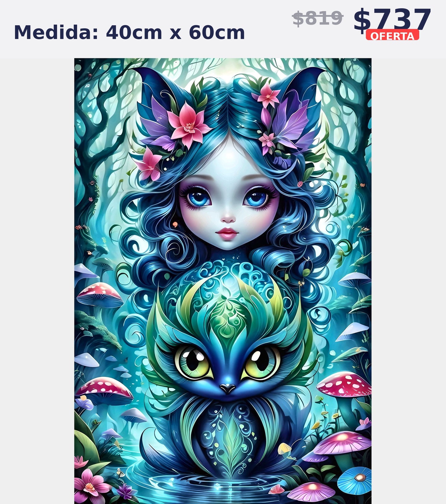 muneca con buho fantasia 40 x 60 | Aparta con $100 / Resta $555