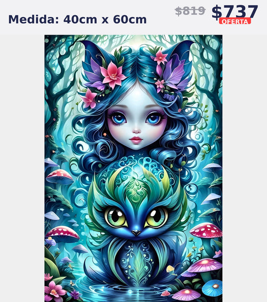 muneca con buho fantasia 40 x 60 | Aparta con $100 / Resta $555