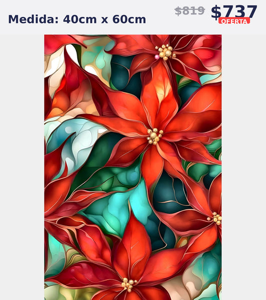 nochebuenas vitral 40 x 60 | Aparta con $100 / Resta $555