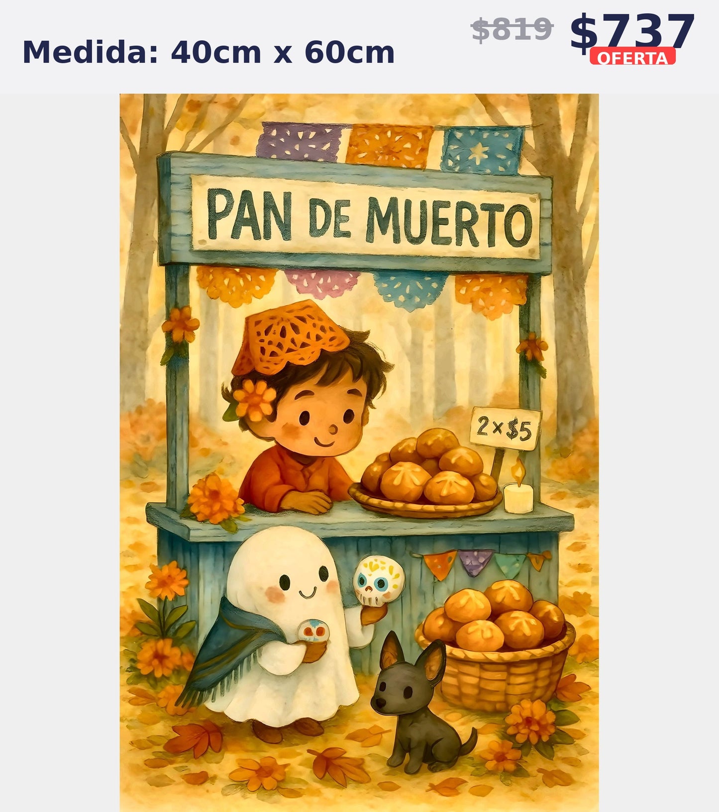 puesto pan de muerto 40 x 60 | Aparta con $100 / Resta $555