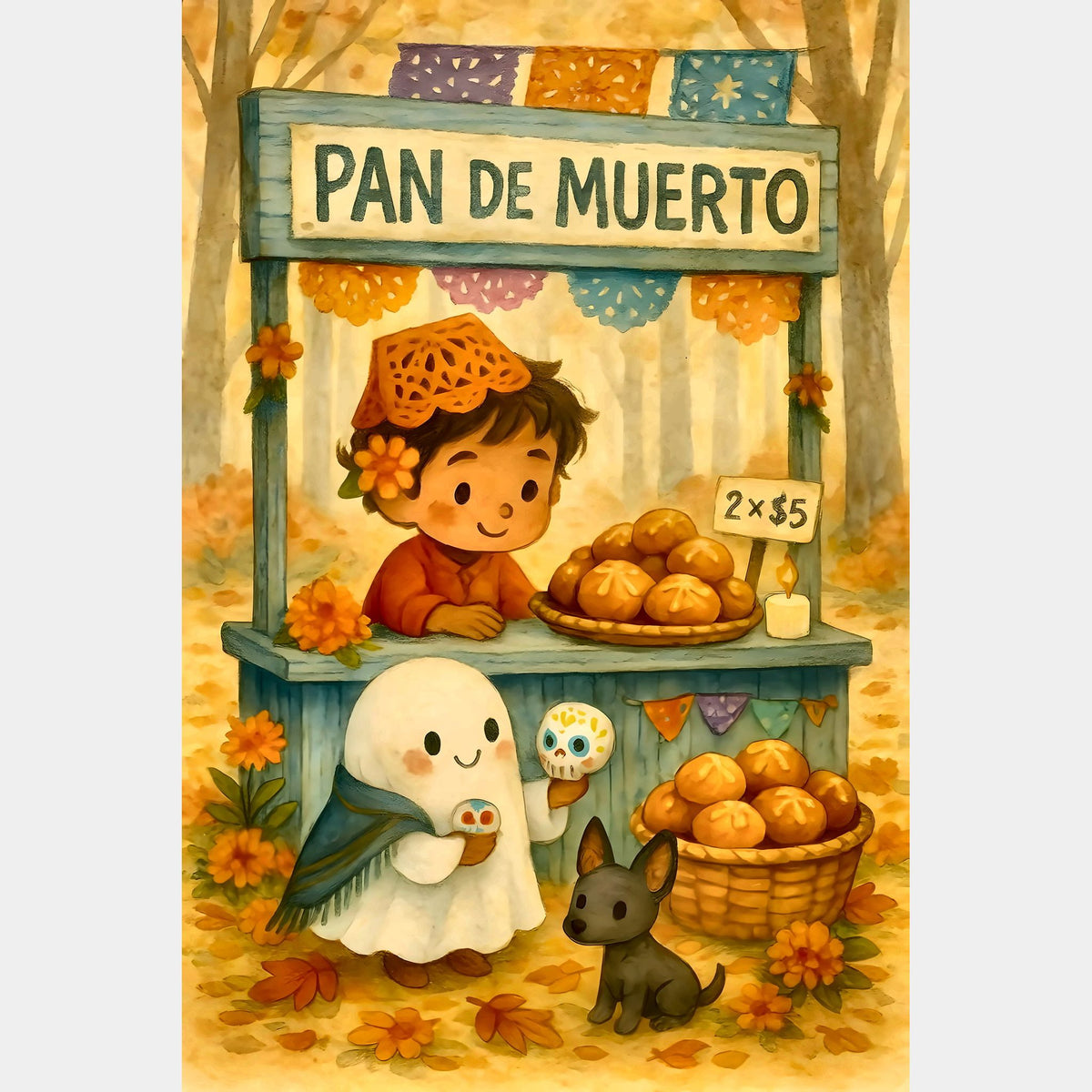 puesto pan de muerto diamond painting 40x60