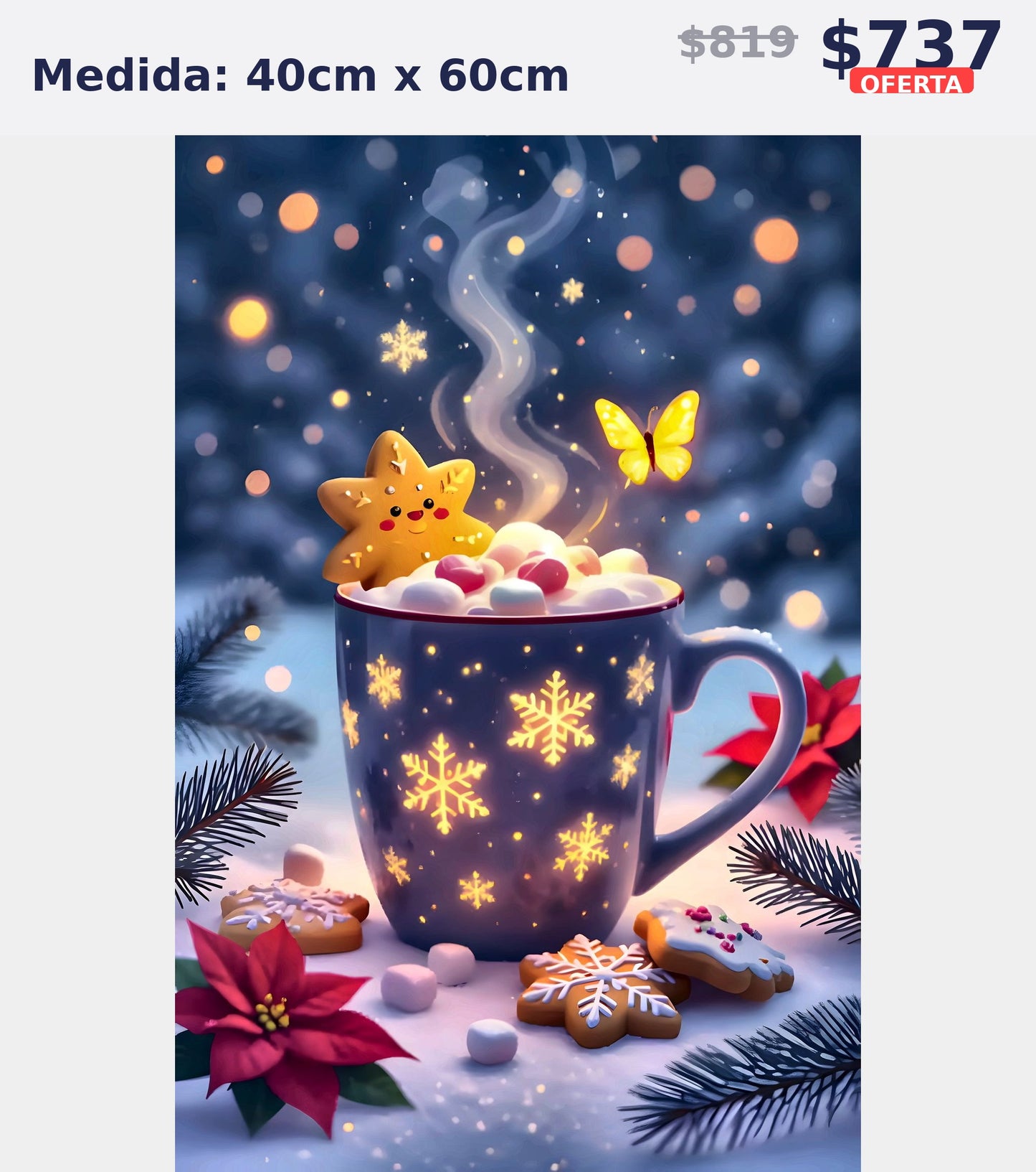 taza navidena galletas 40 x 60 | Aparta con $100 / Resta $555
