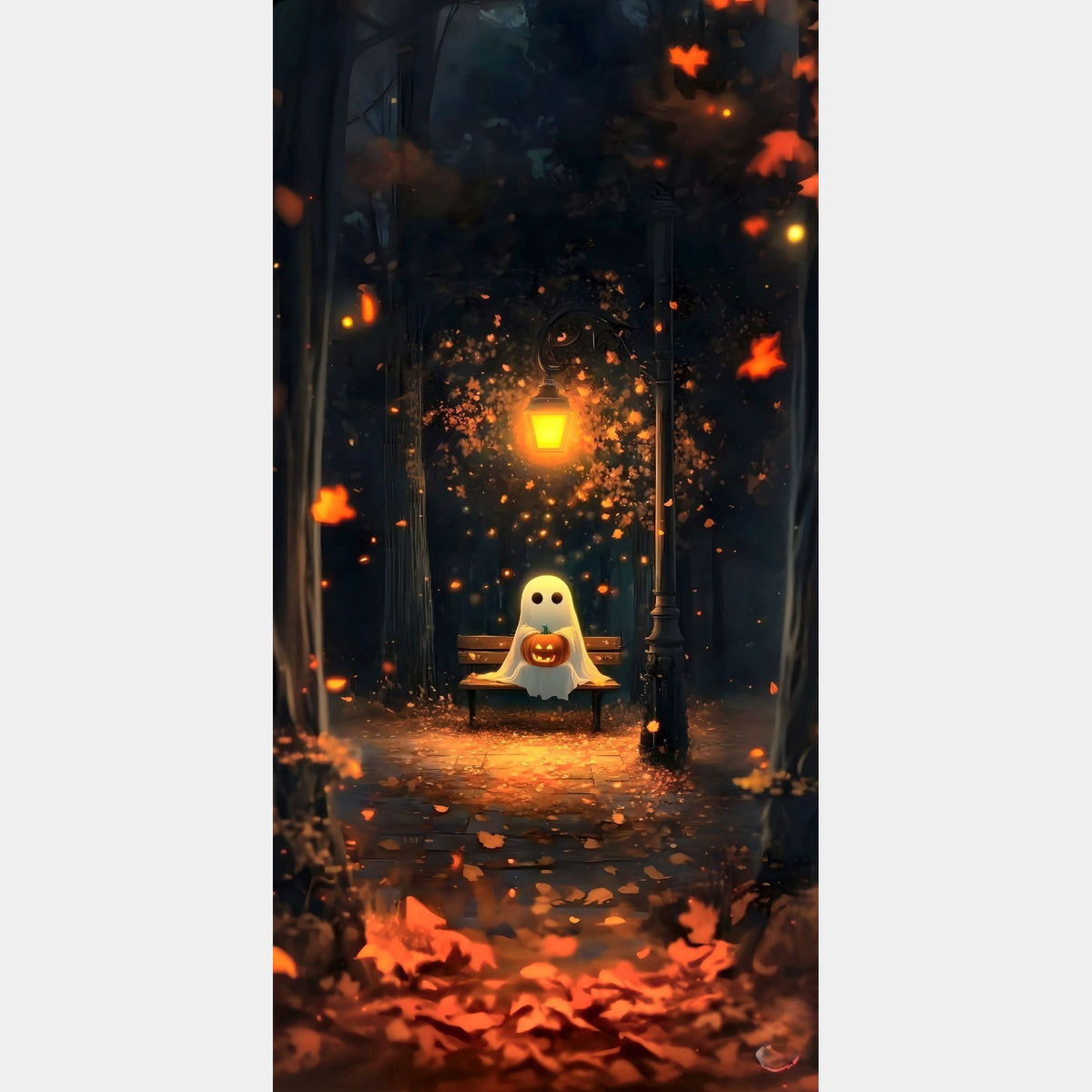 fantasma bosque otono diamond painting 40x80