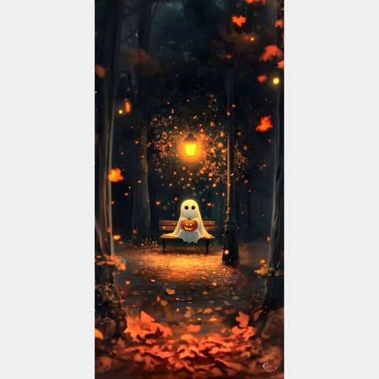 fantasma bosque otono diamond painting 40x80